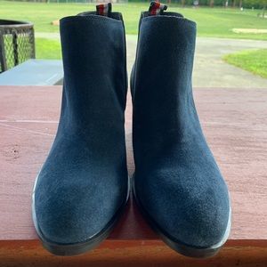 Navy Blue Suede Tommy Hilfiger Booties